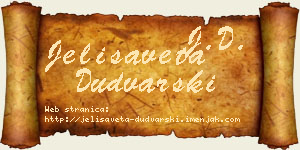 Jelisaveta Dudvarski vizit kartica